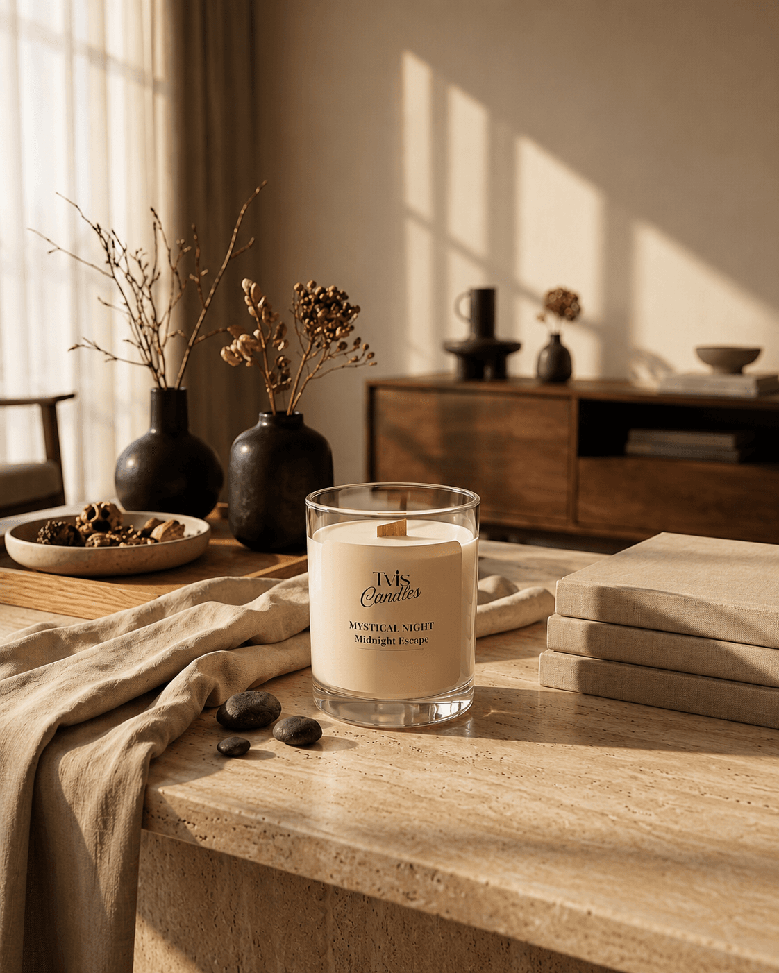 tvis mystical night hero 03 Luxury scented soy wax candle for a relaxing evening
