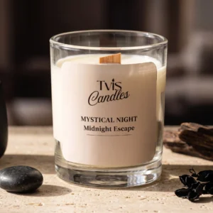 Mystical Night Midnight Escape handcrafted soy wax candle by TVIS Candles