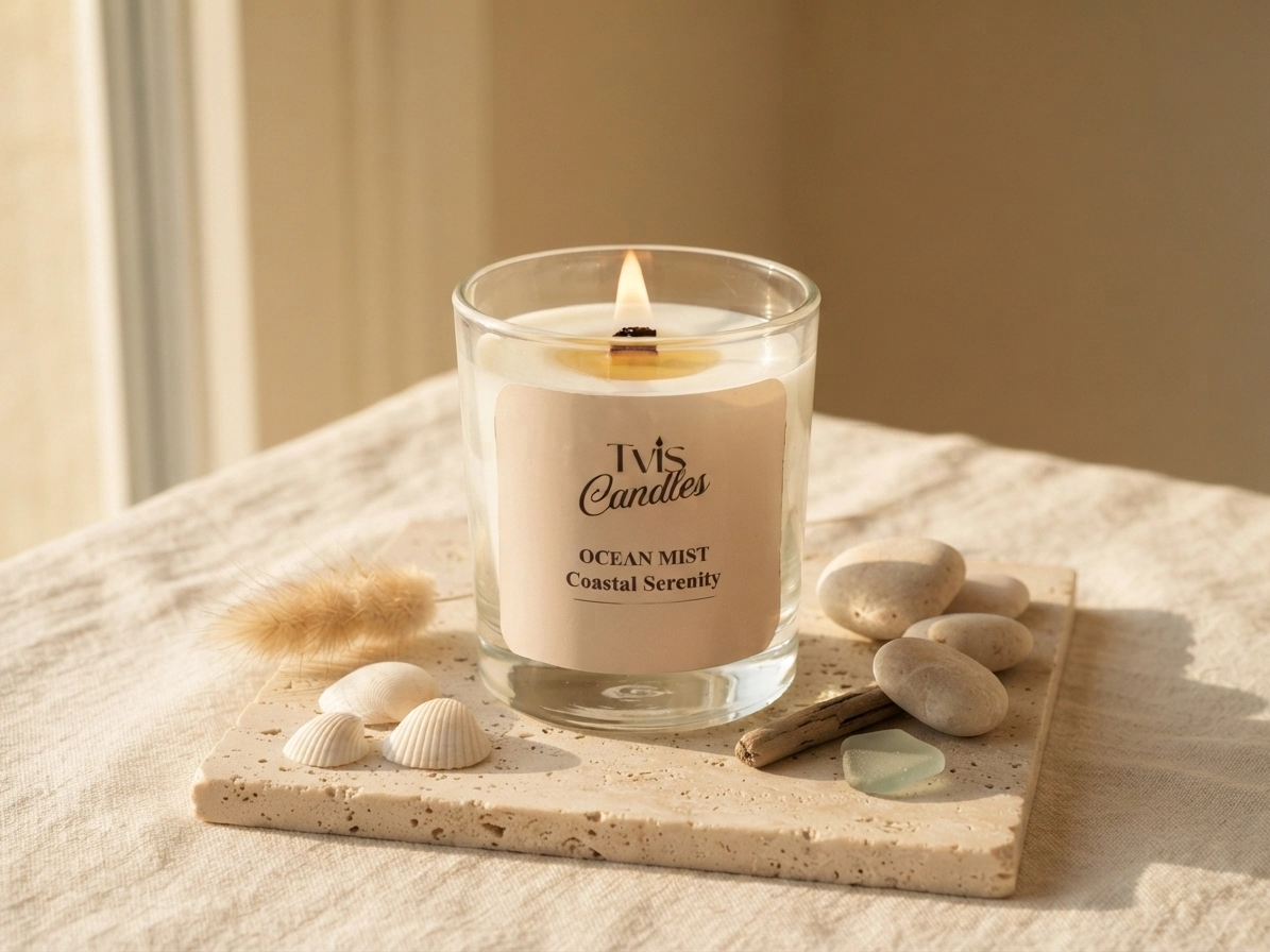 tvis ocean mist lit candle 01 result Ocean Serenity – Aqua Bloom Soy Wax Candle | TVIS Candles